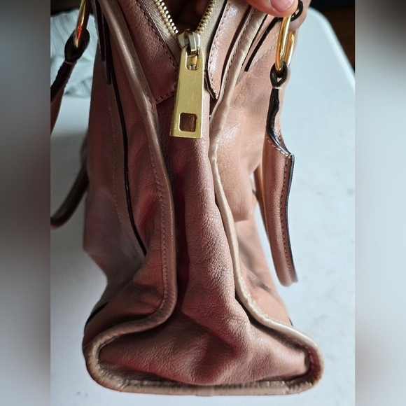 $1195 Marc Jacobs Leather Handbag Women Serengeti Wellington Brown Stone Large - Picture 13 of 16